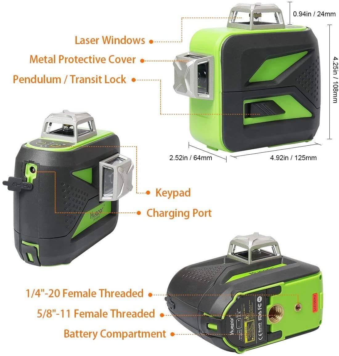 Huepar 603CG-BT Laser Level - Image 8
